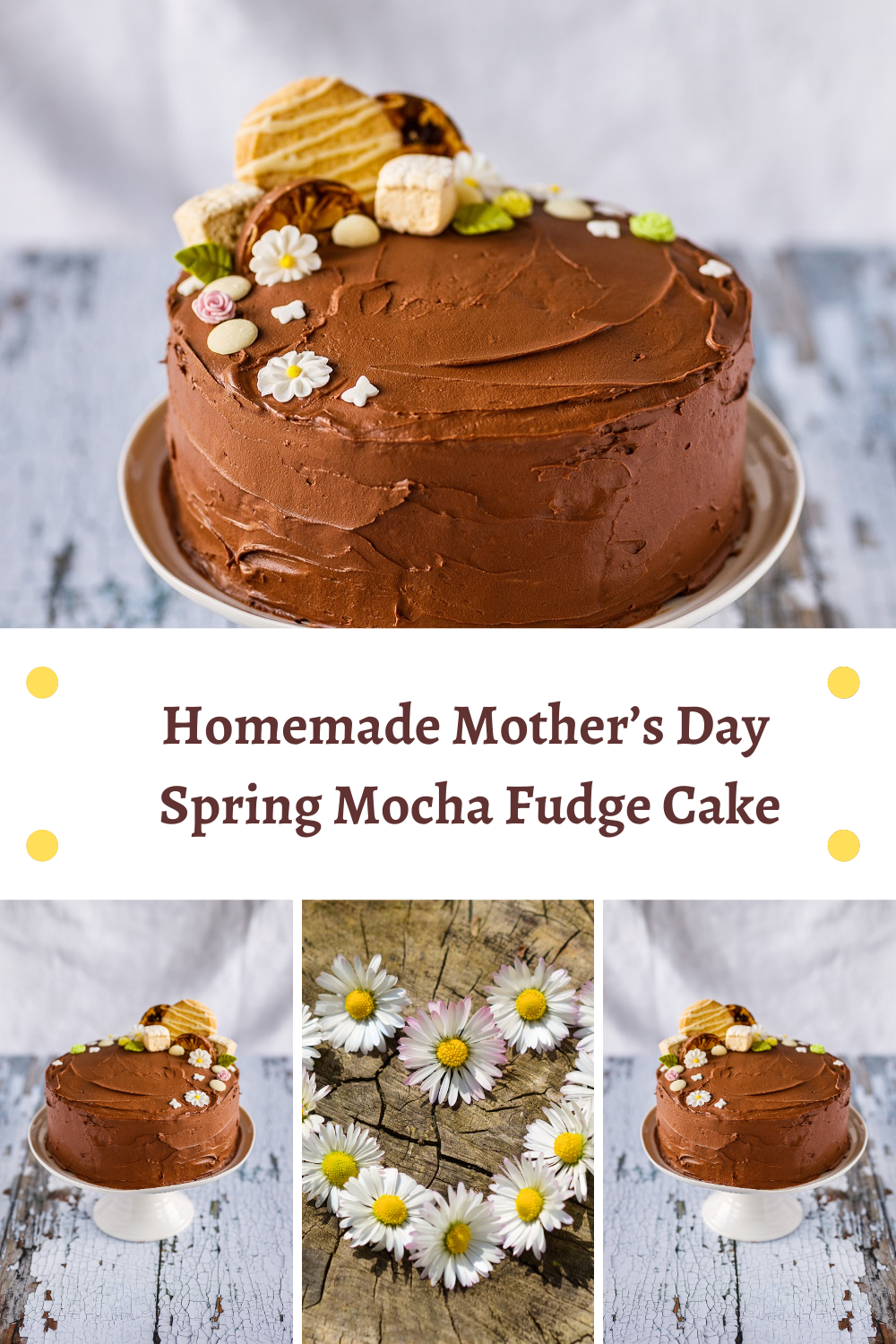 Homemade Mother’s Day Spring Mocha Fudge Cake