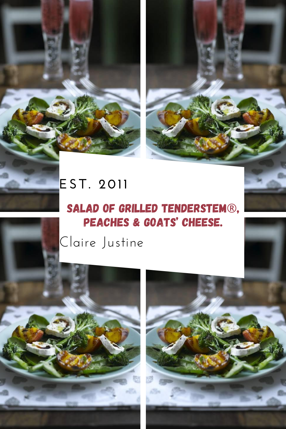 Salad Of Grilled Tenderstem®, Peaches & Goats’ Cheese.