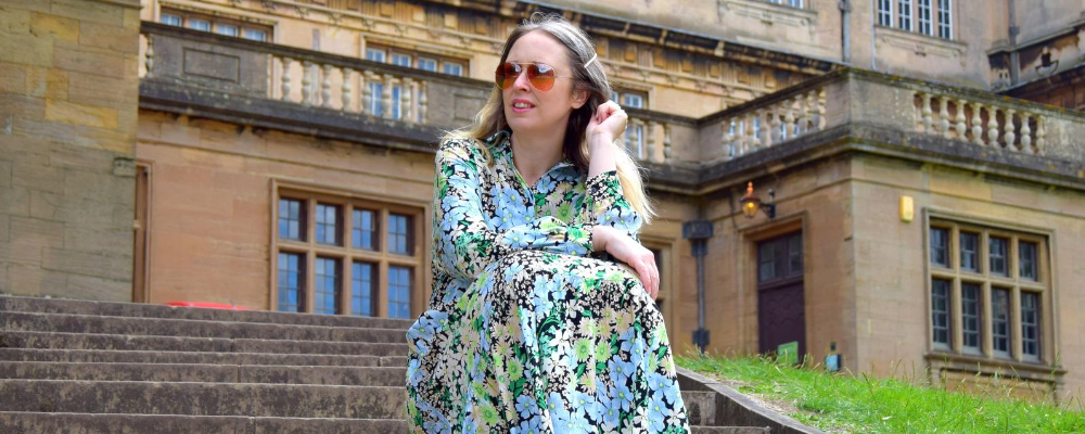 Green Flowered H&M Dress Outfit Of The Day