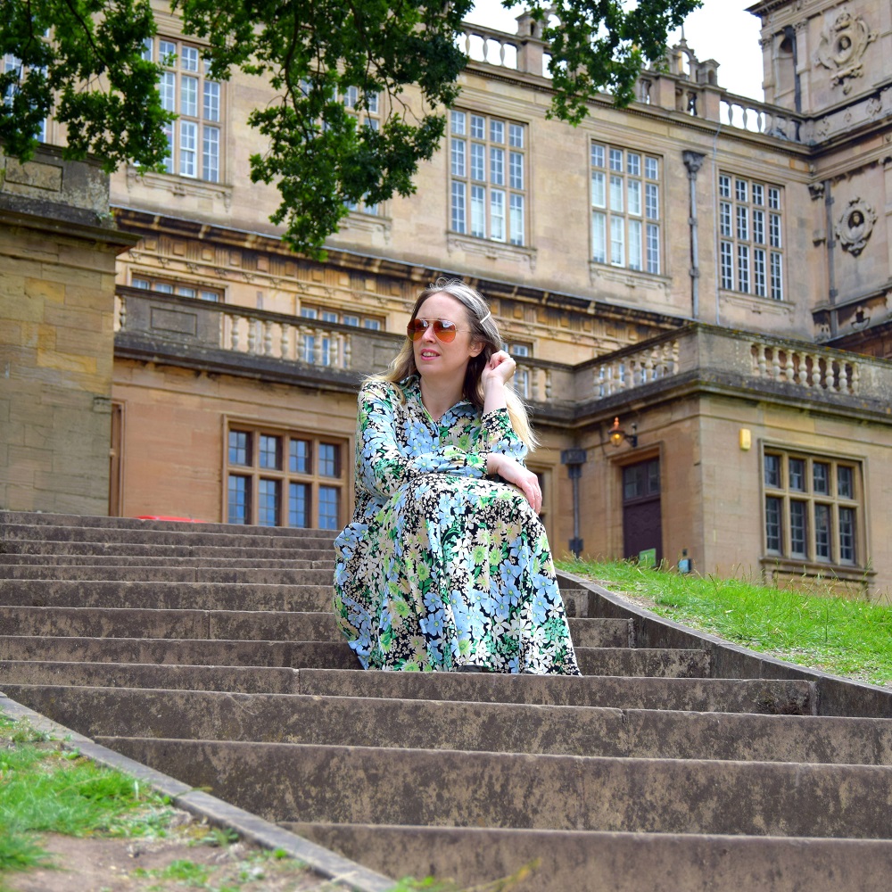 Green Flowered H&M Dress Outfit Of The Day