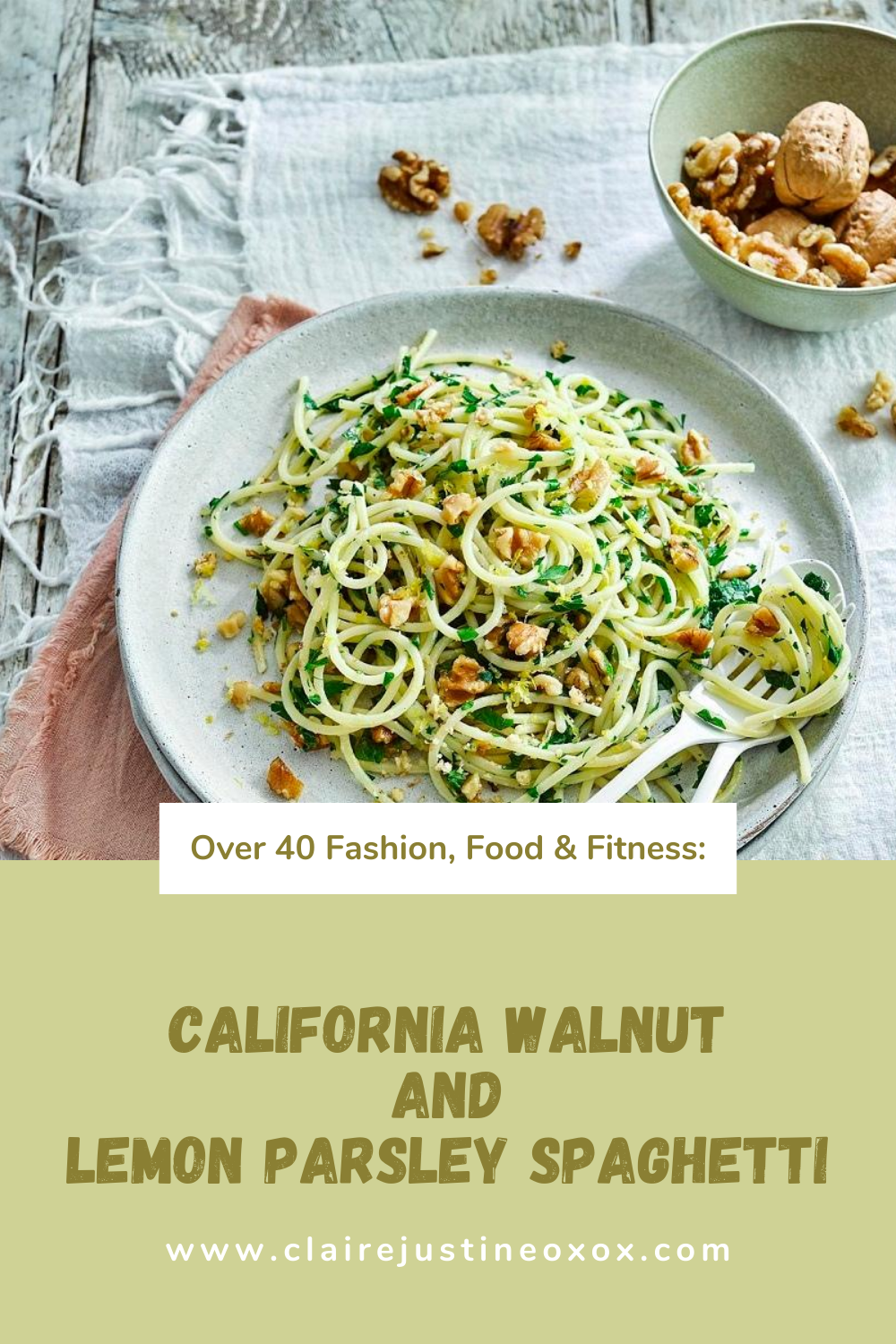 California Walnut And Lemon Parsley Spaghetti