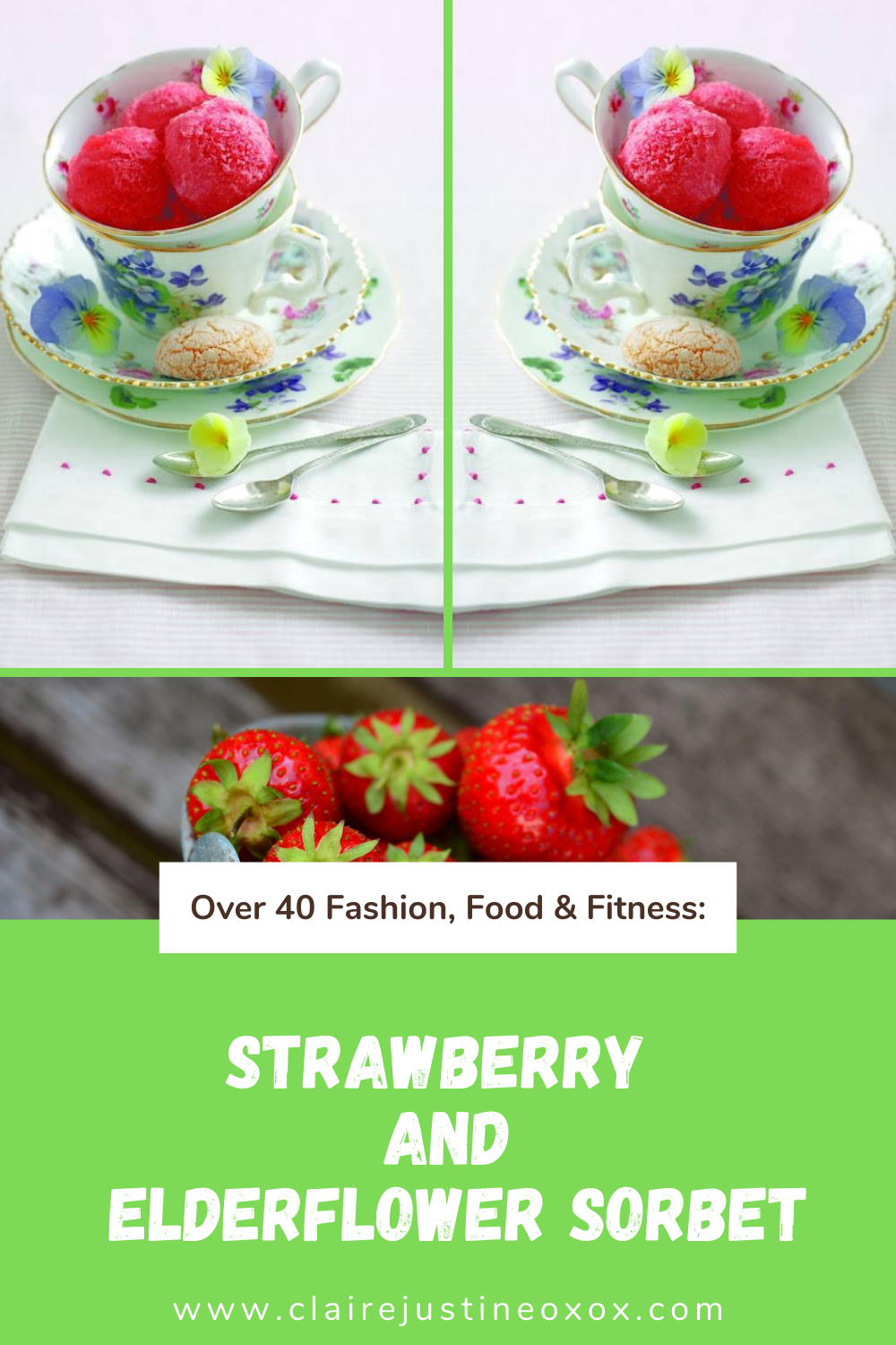 Strawberry and Elderflower Sorbet: Great For A Garden