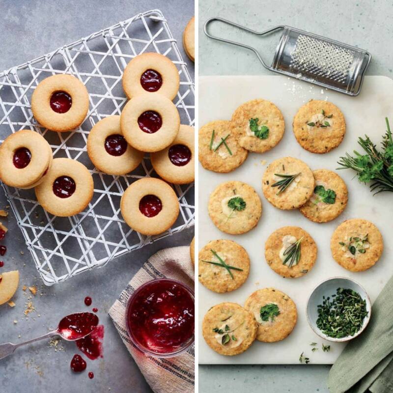 Vegan Jammy Dodgers And Herb And Cheese Biscuits Vegan Jammy Dodgers And Herb And Cheese Biscuits