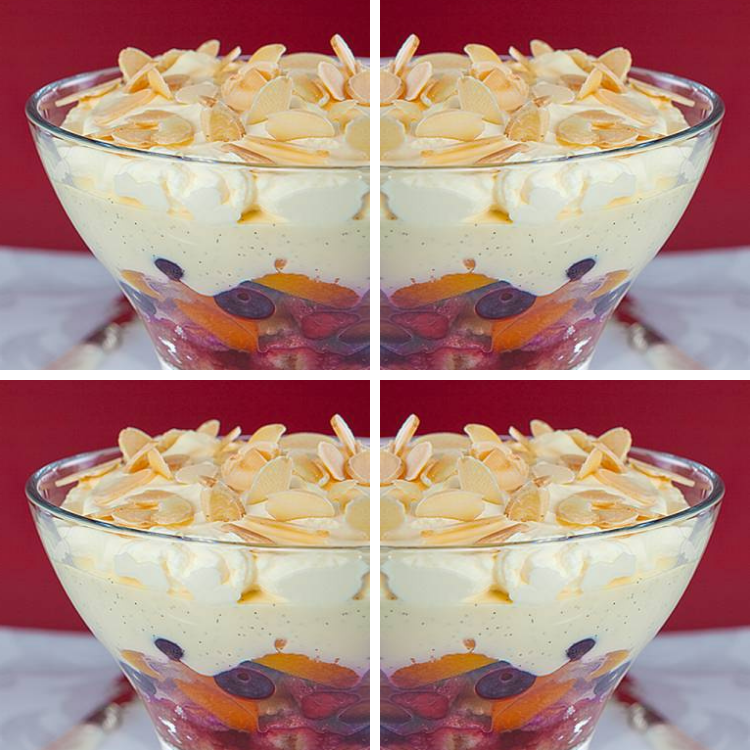 Sweet Freedom Trifle With Berries, Custard & Cream