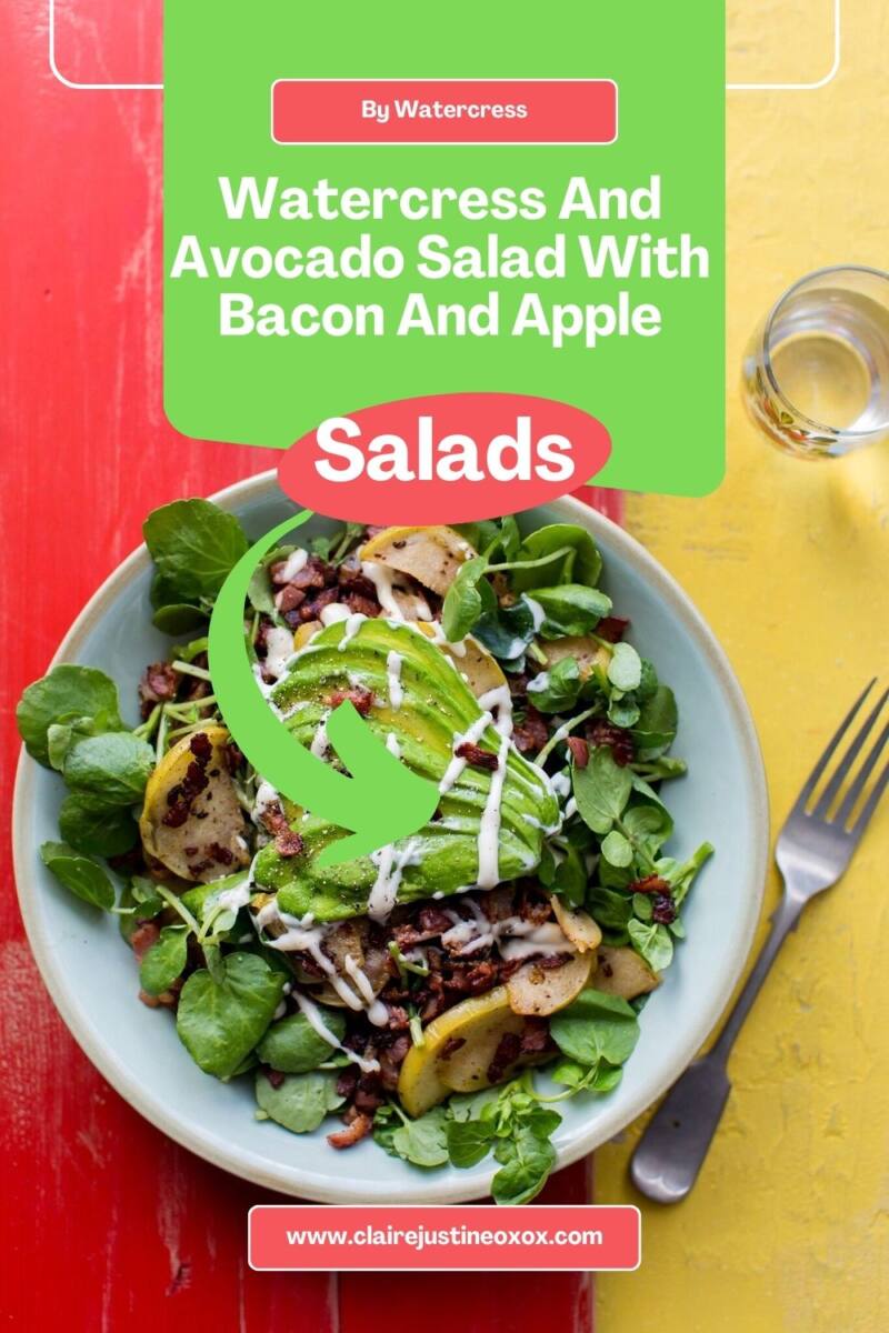 Watercress And Avocado Salad With Bacon And Apple