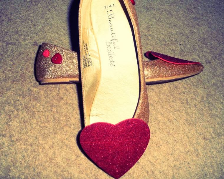 Quick And Easy Shoe Re-Style For Valentines Day Quick And Easy Shoe Re-Style For Valentines Day.