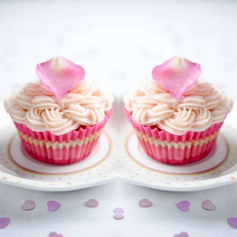 Beetroot And Vanilla Cup Cakes With Rose Butter Icing