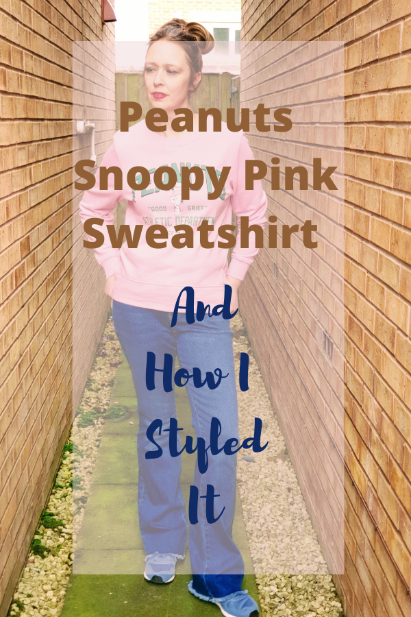 Peanuts Snoopy Pink Sweatshirt And How I Styled Over 40 style blogger