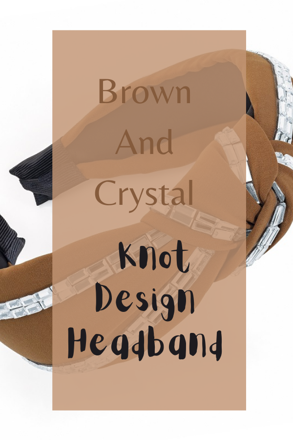 Brown And Crystal Knot Design Headband Brown And Crystal Knot Design Headband