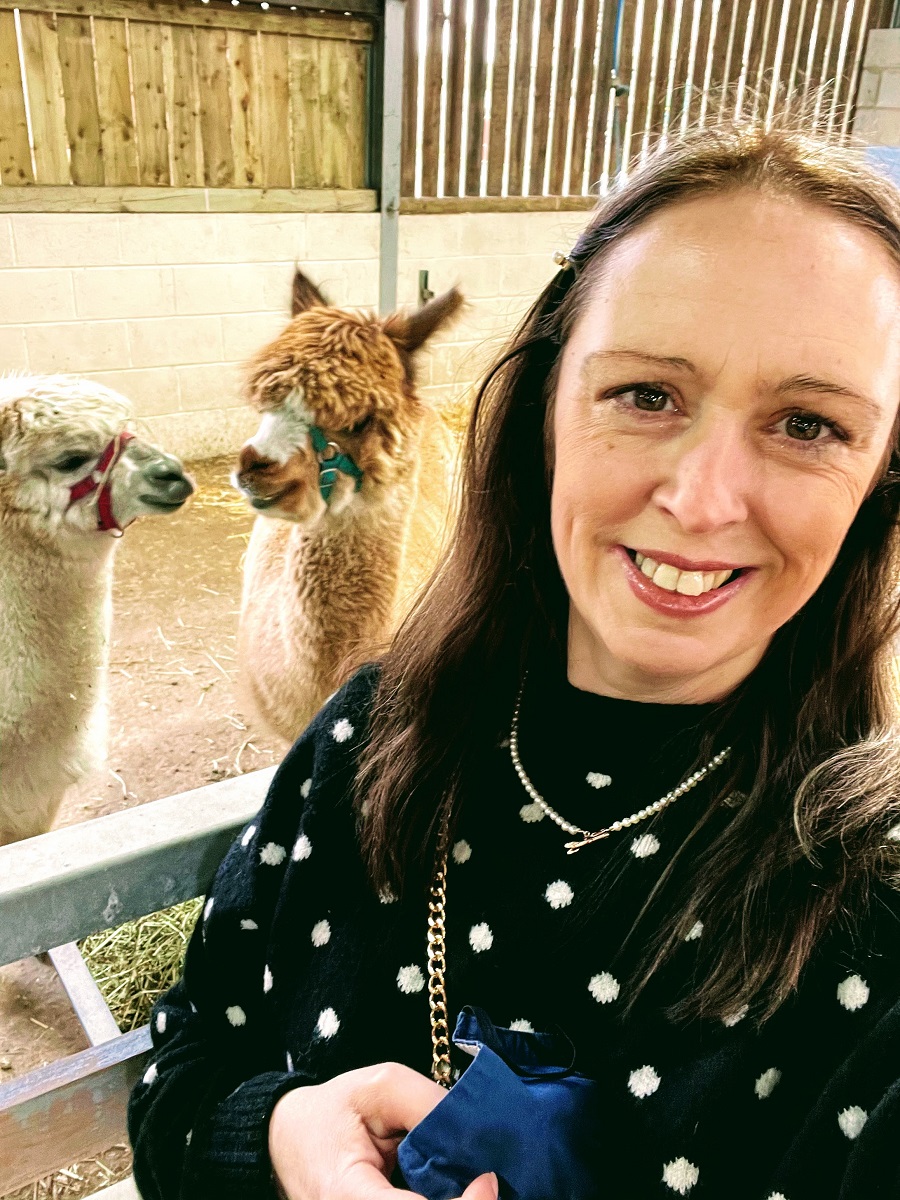 Eddie & Alfie The New Alpacas At White Post Farm Double Polka Dot Outfit | Eddie & Alfie The New Alpacas At White Post Farm