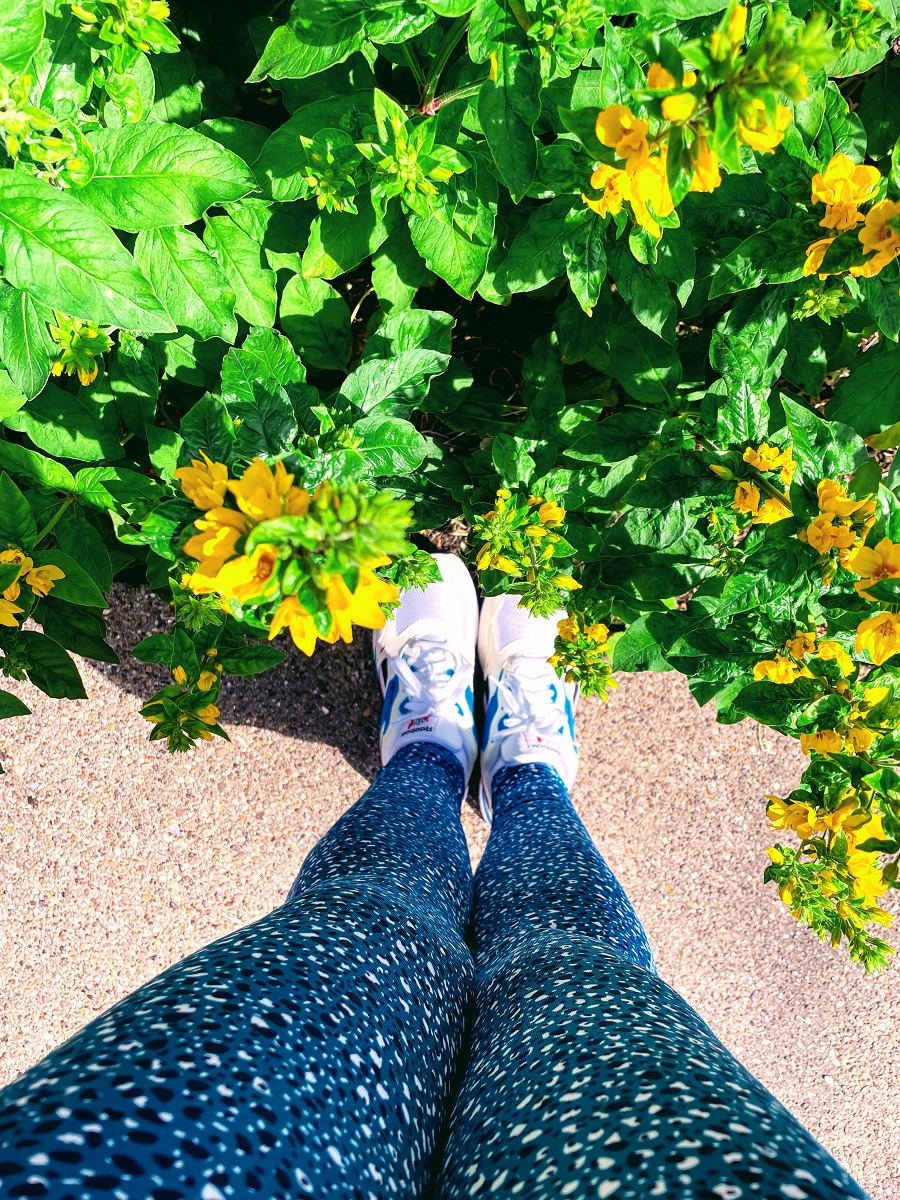 Blue Patterned Running Leggings: Tu Clothing