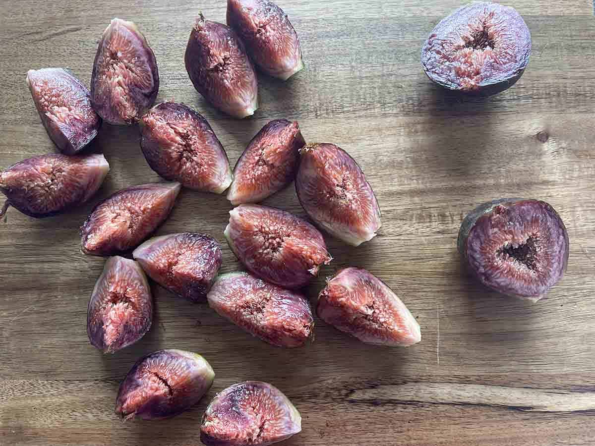 quartered figs.