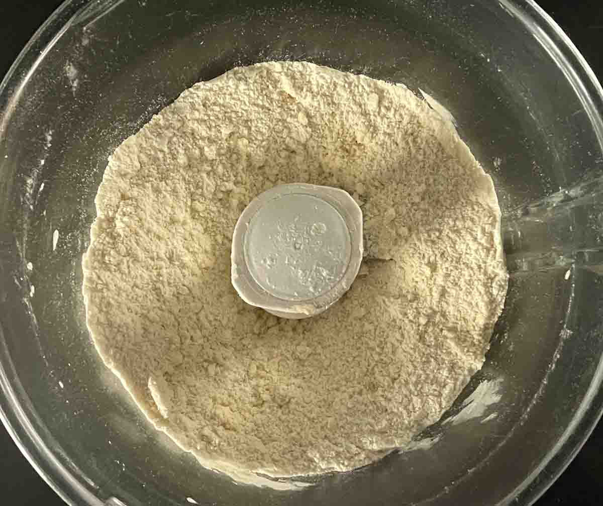 pastry mix in food processor.
