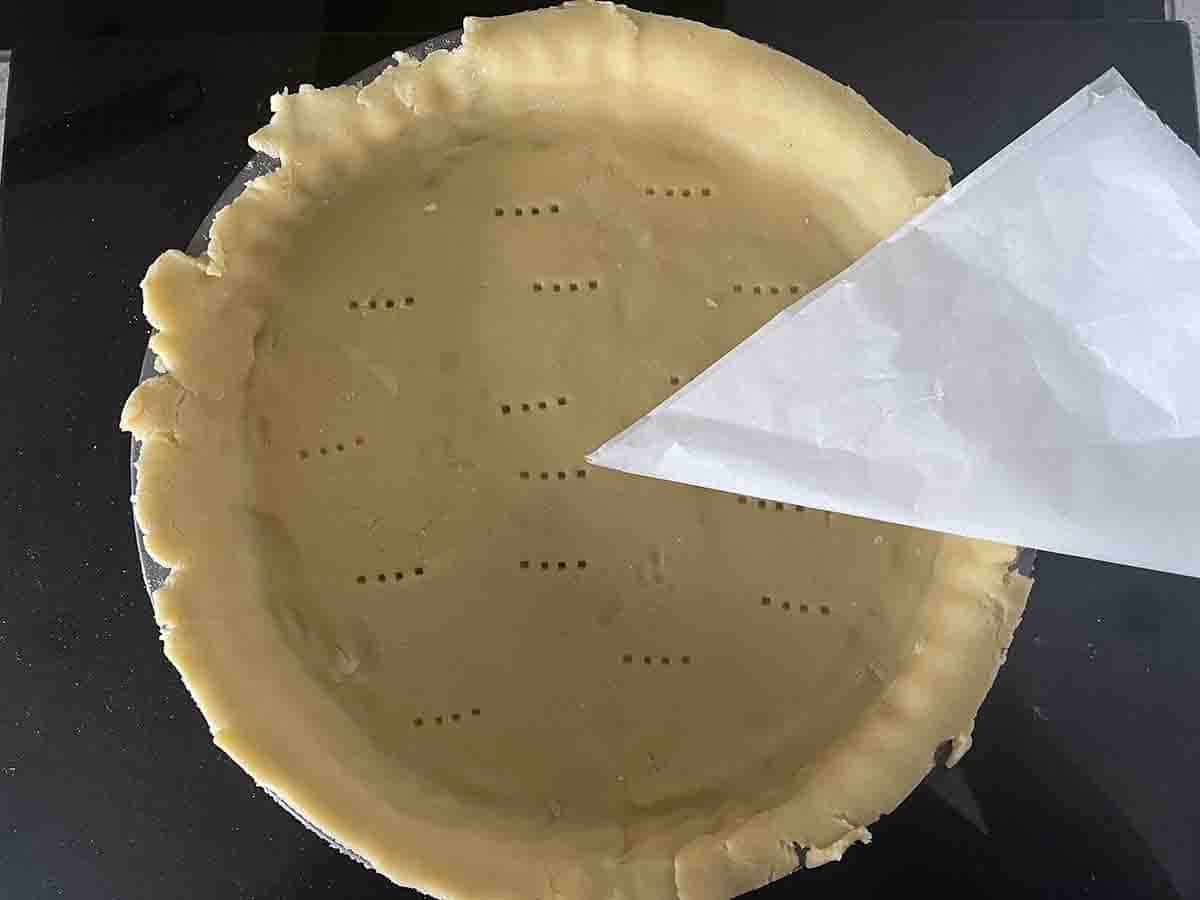 lined tart tin.