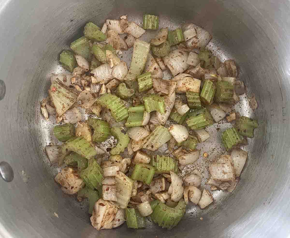 spices added to vegetables.
