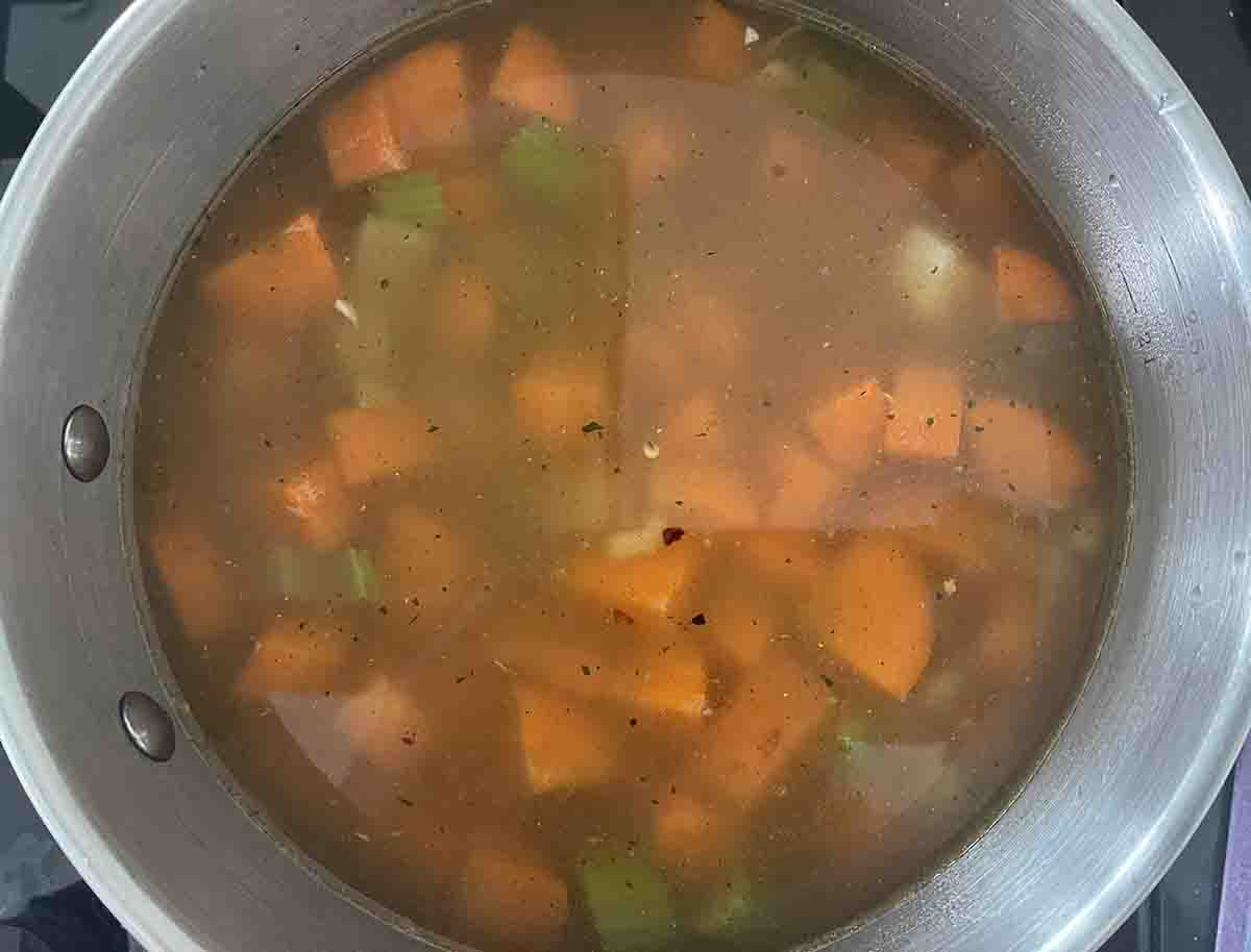 stock and carrots added.