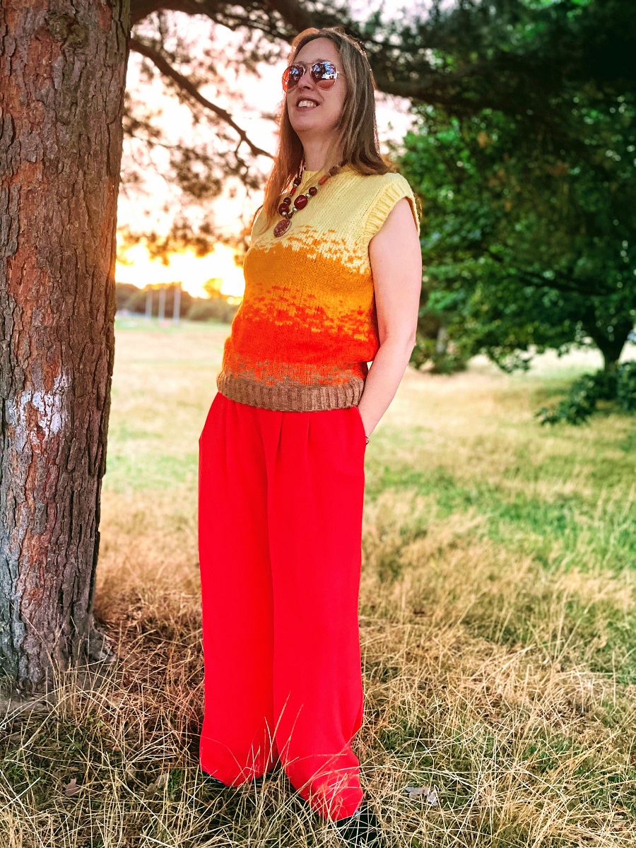 3 Ways To Style A Knitted Vest This Season Styling An Orange Inspired Outfit