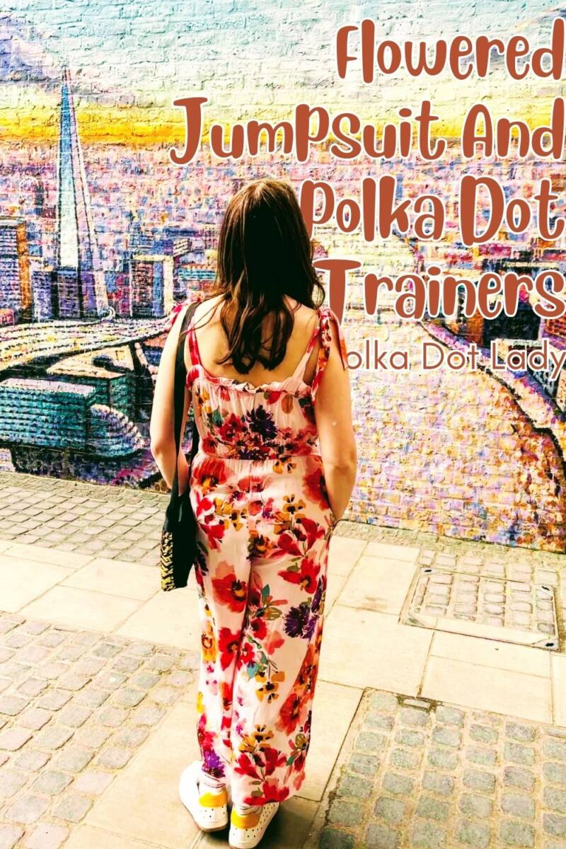 Flowered Jumpsuit And Polka Dot Trainers