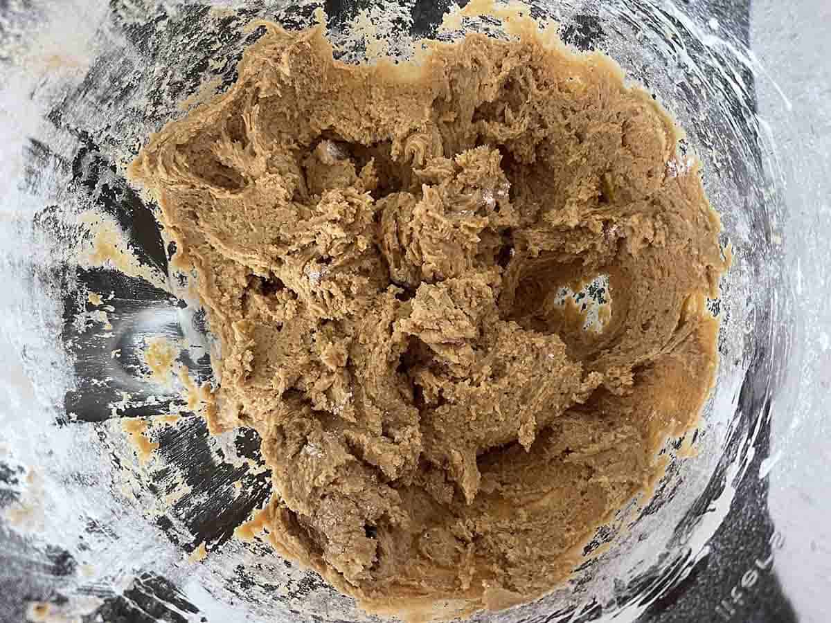 mixture with flour folded in.