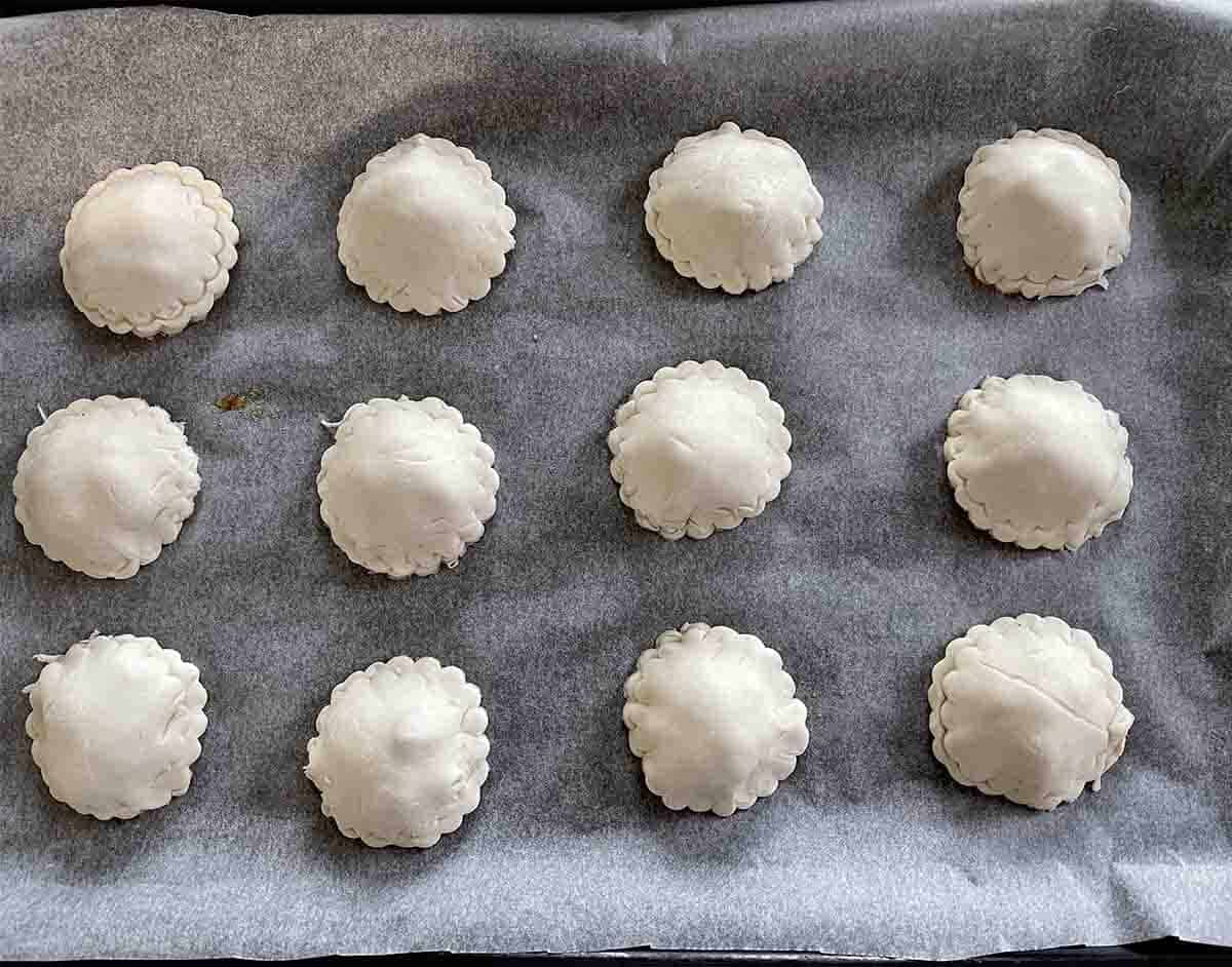 tarts with top pastry layer.