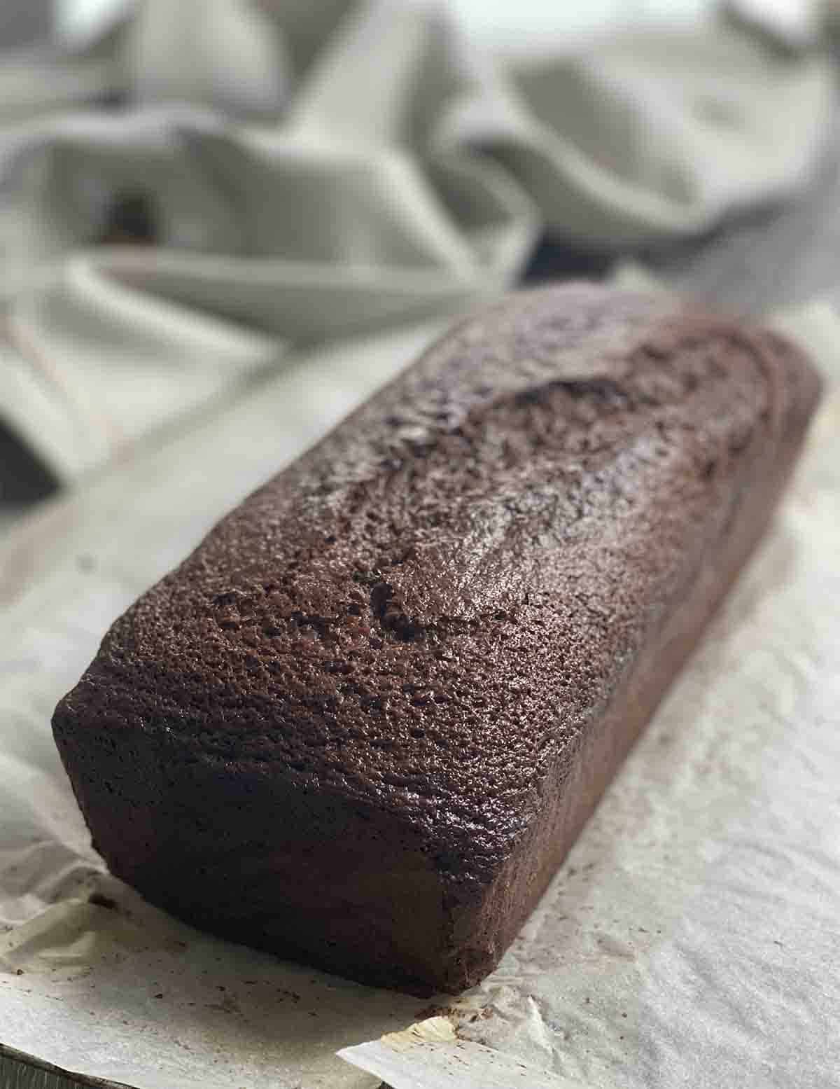 cooked jamaica ginger cake on a rack.