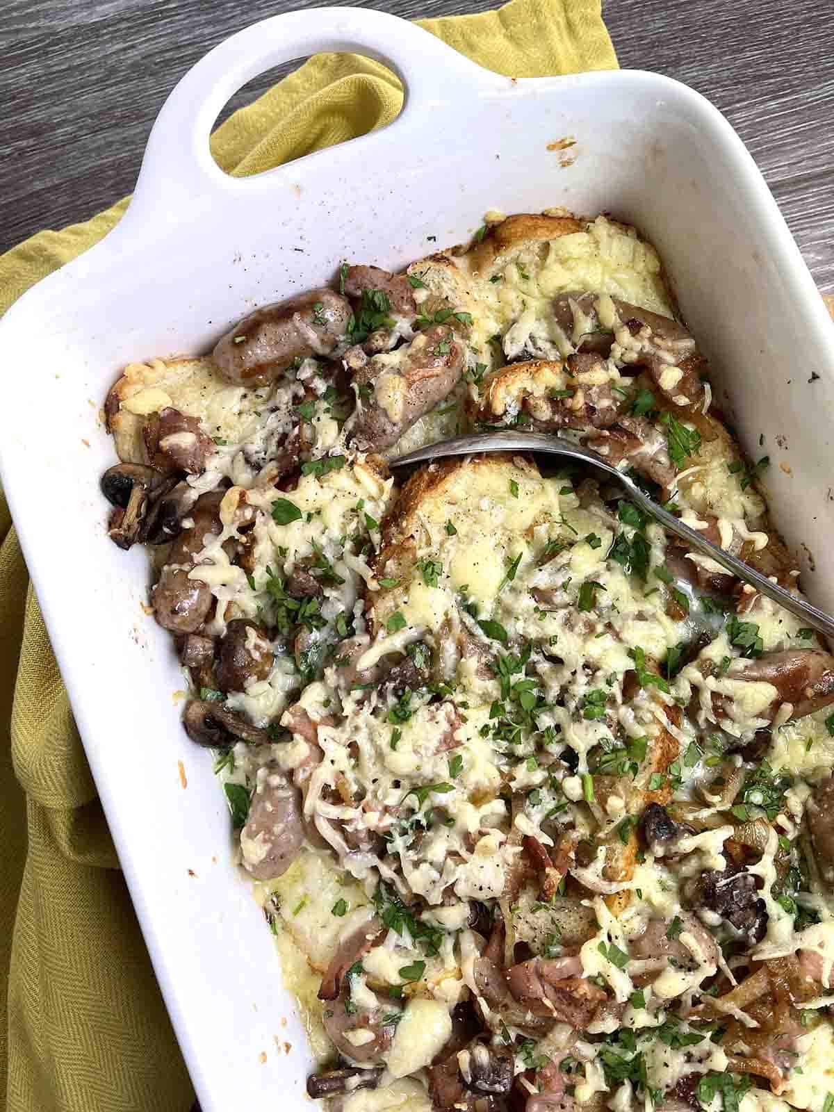 close up of savoury bake.