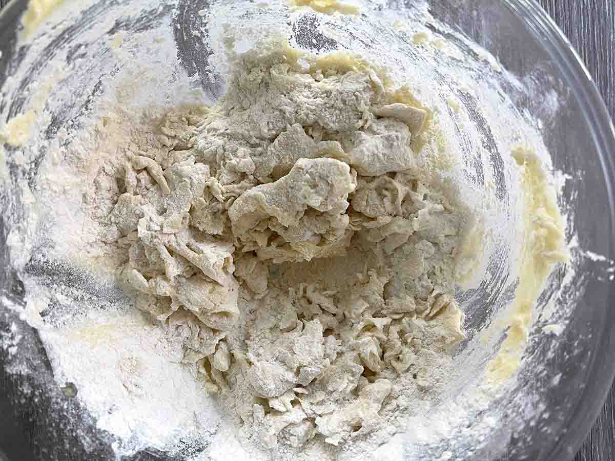 mixture with flour added.