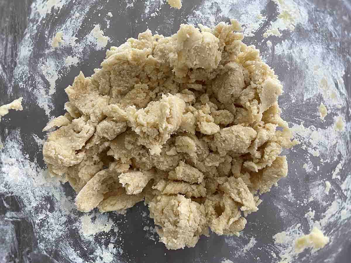 mixture combined into a dough.