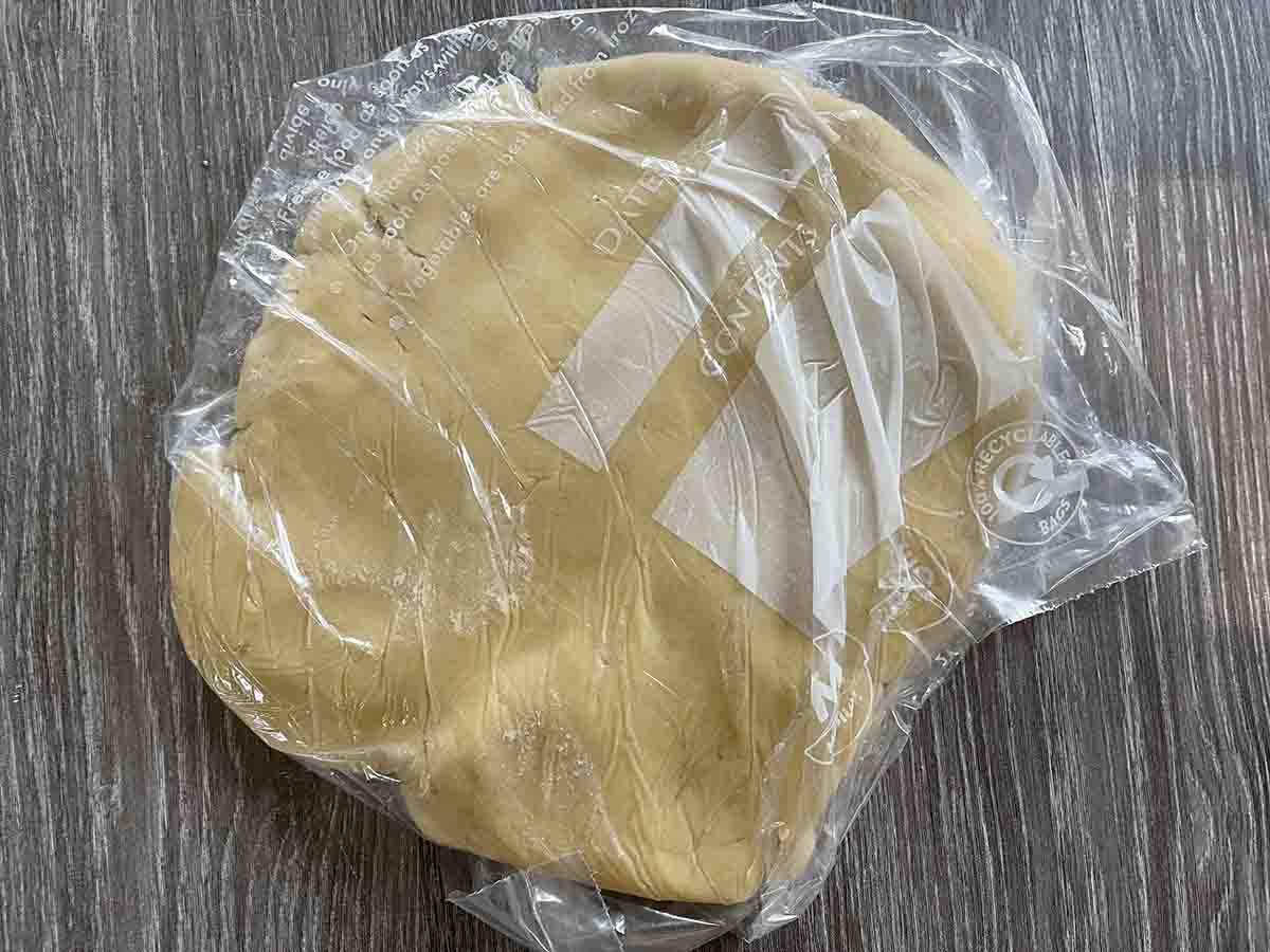 pastry flattend in a bag.