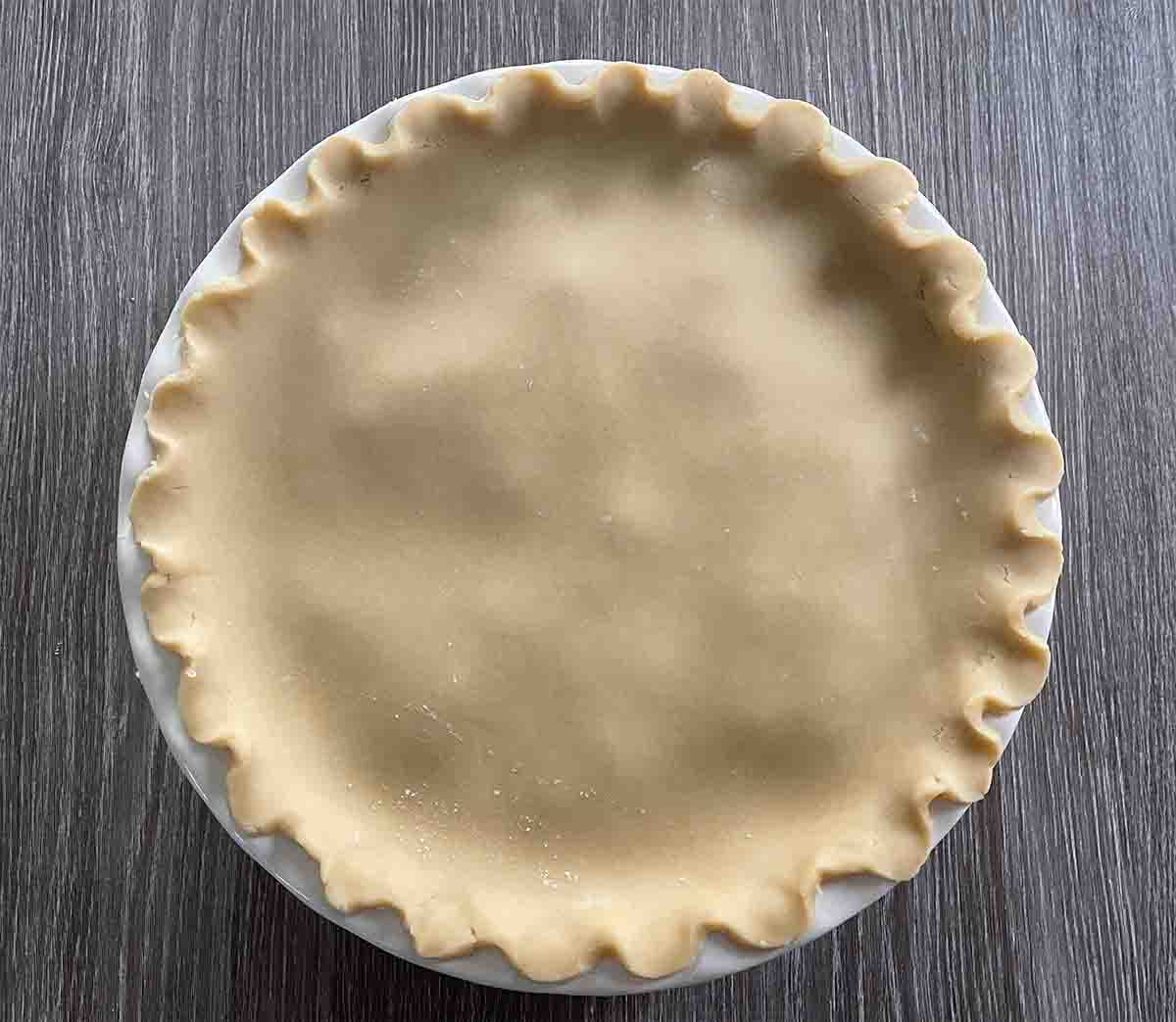 pie with the pastry lid added.