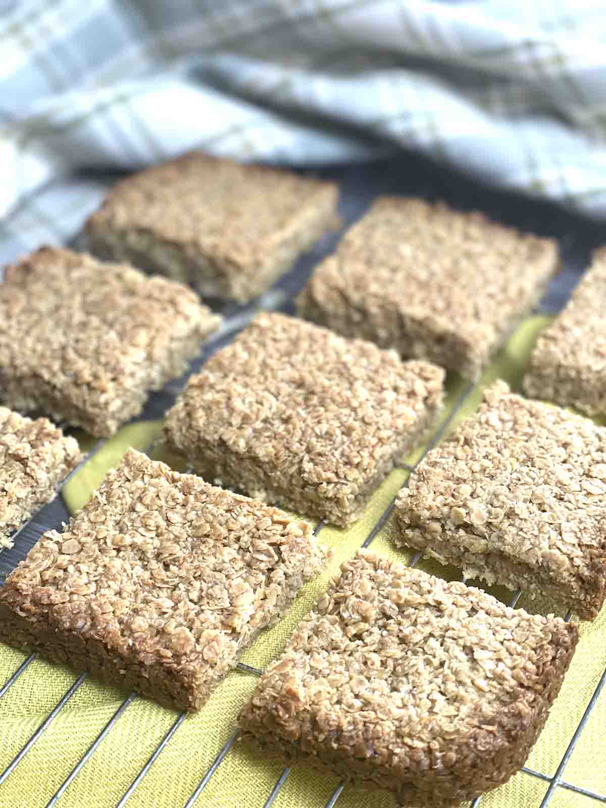 flapjacks on a rack.