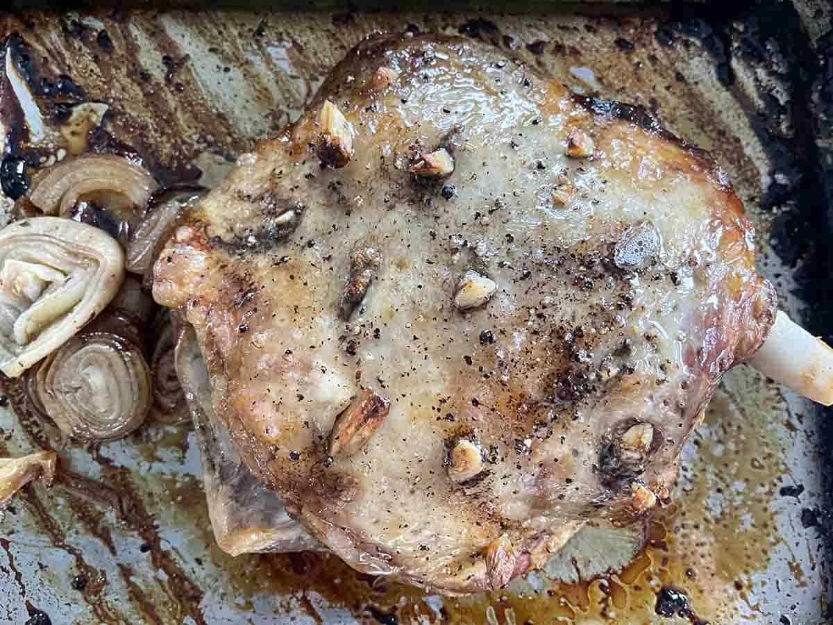 honey added to lamb.