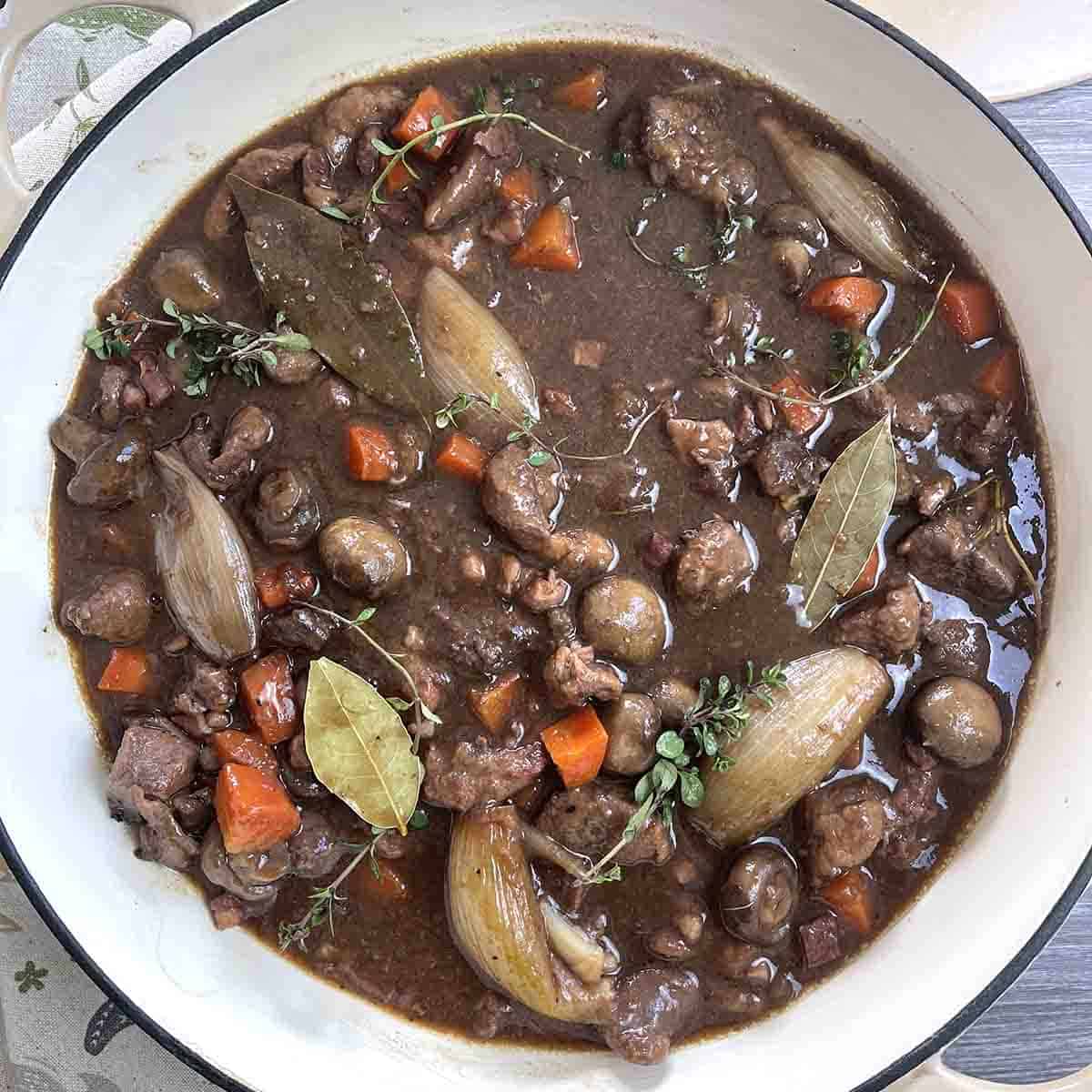 game casserole in a large pan.