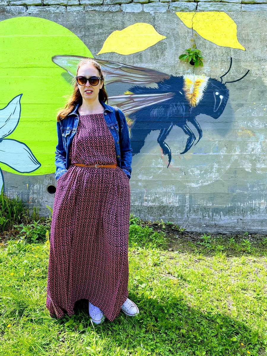 The Flower Doesn't Dream Of The Bee. The Flower Blossoms And The Bee Comes Maxi dress