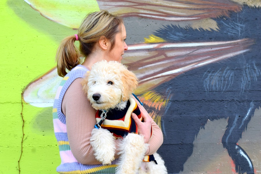 Stripy Tank Tops: Almost Matching dog And Owner