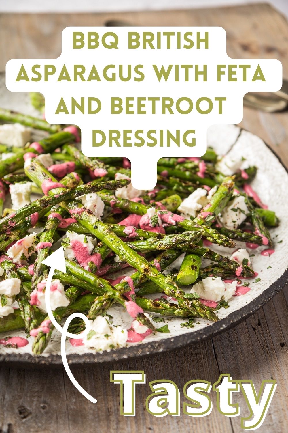 BBQ British Asparagus With Feta And Beetroot Dressing