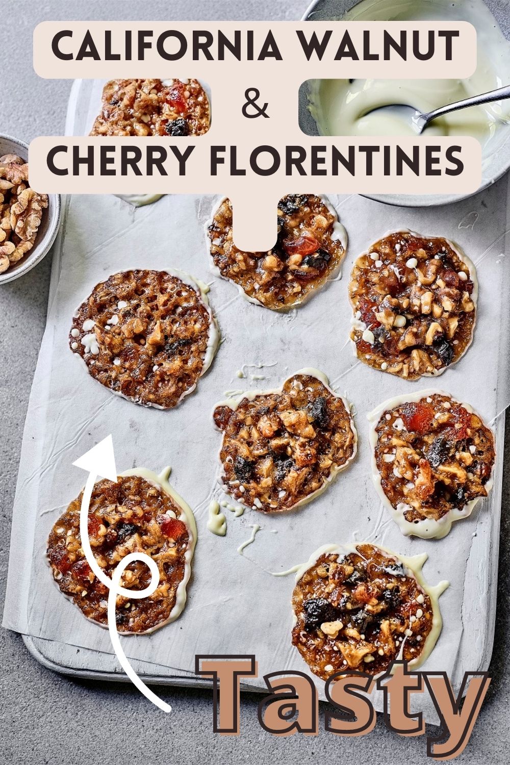 California Walnut & Cherry Florentines