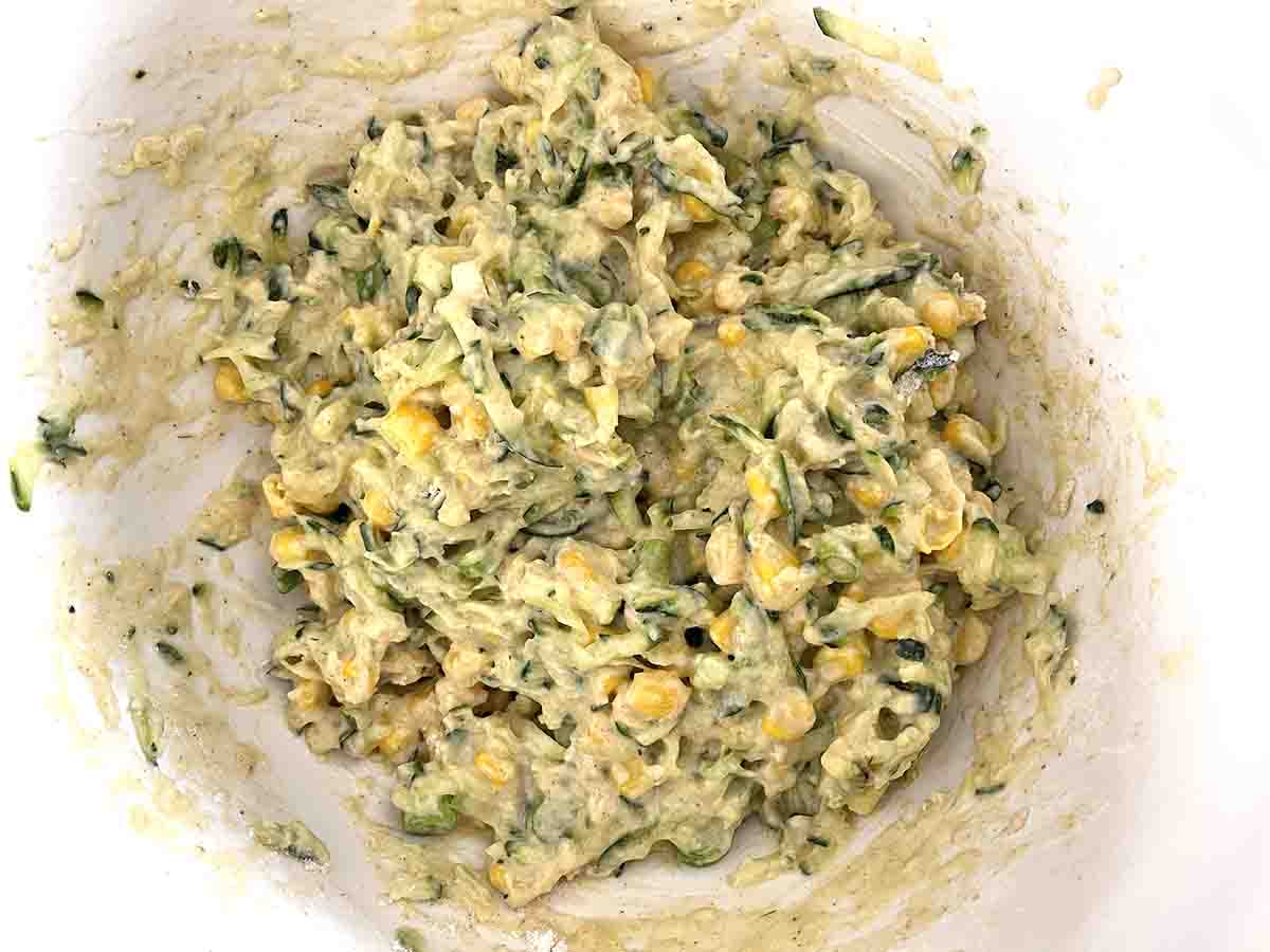 mixture ready for frying.