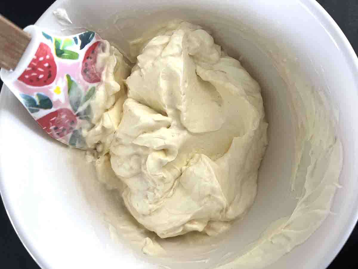 honey added to the cream.