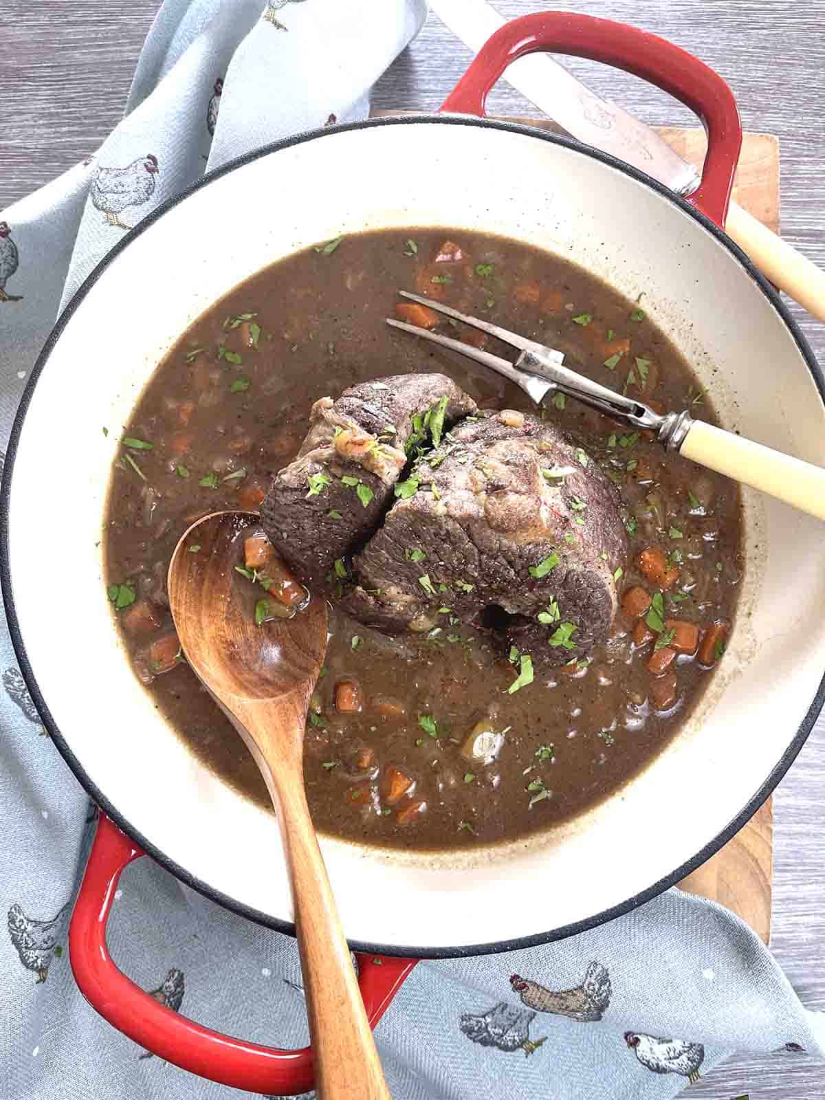 Slow cooker beef bisket and gravy.