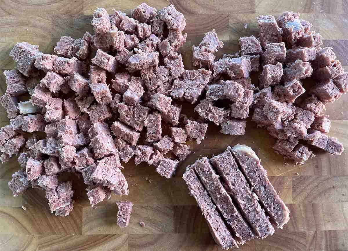 chopped corned beef.