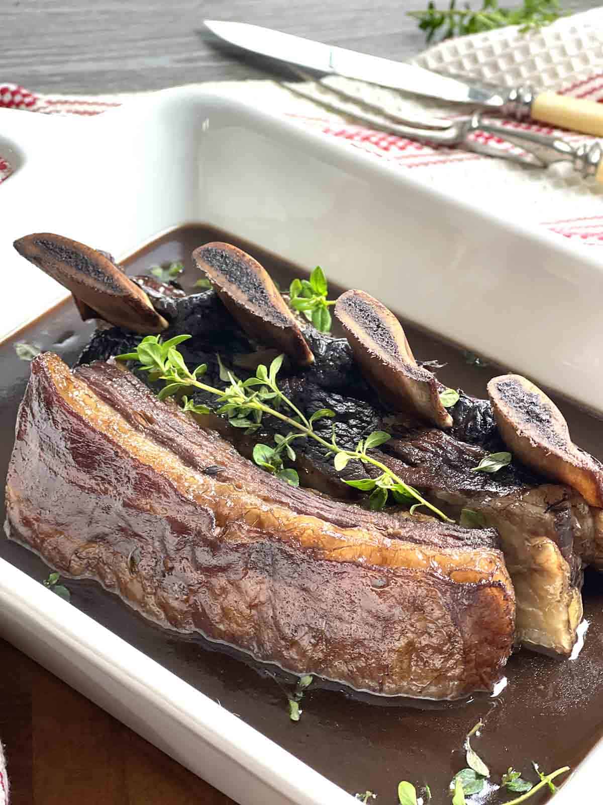 slow cooked beef ribs.