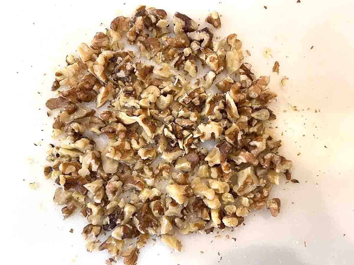 chopped walnuts.
