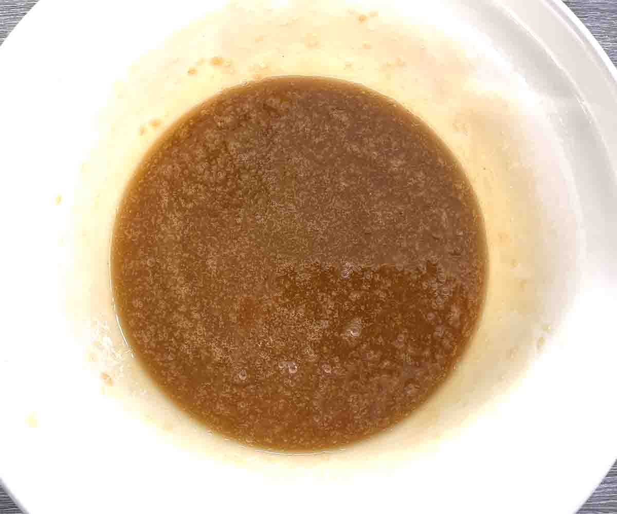 sugar oil and honey in a bowl.
