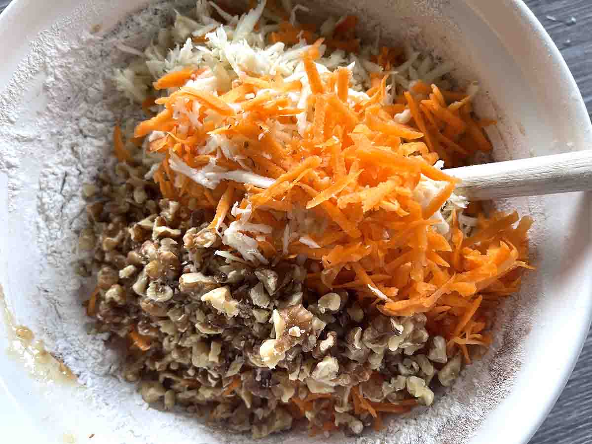 parsnips and walnuts added.