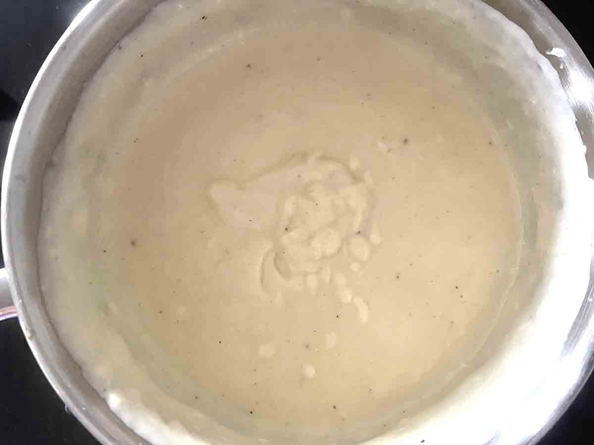 finished cheese sauce.