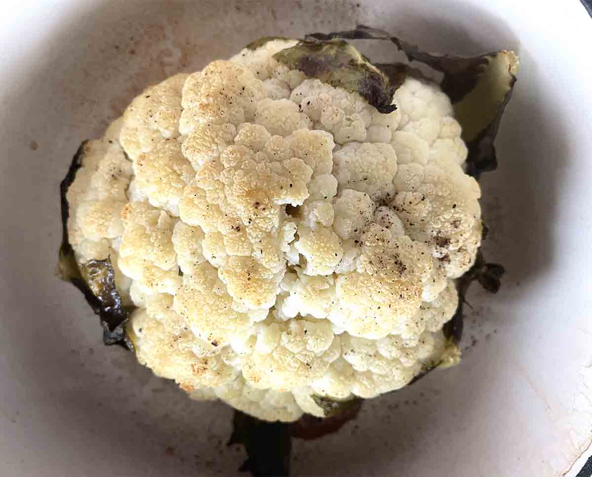 cooked cauliflower.