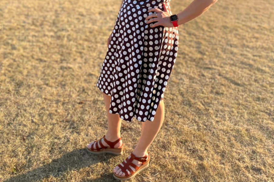 A Brown Polka Dot Dress And How I Wear It How To Style A Brown Polka Dot Dress