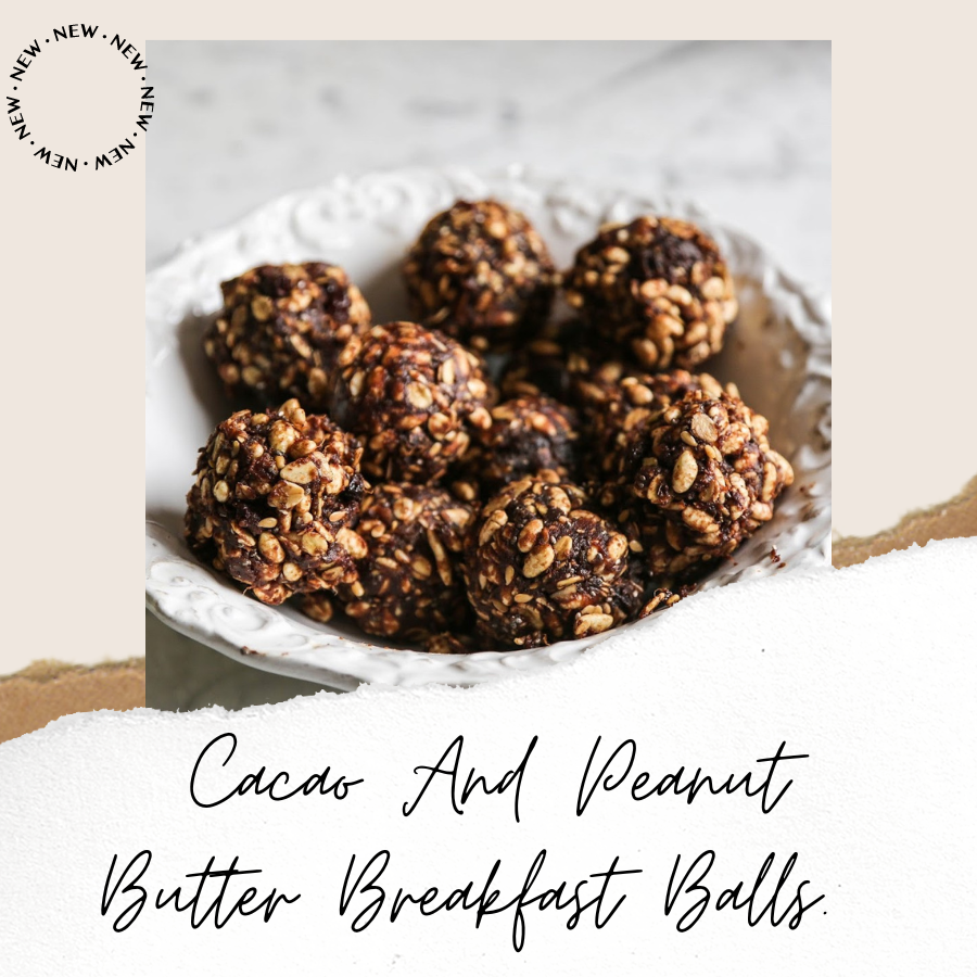 Cacao And Peanut Butter Breakfast Balls. Cacao And Peanut Butter Breakfast Balls.