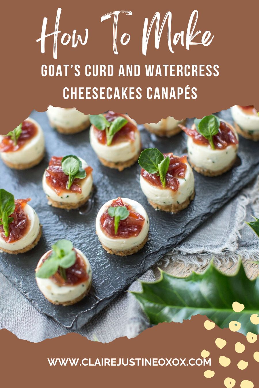 33 Cheesecake Recipes For Afternoon Tea Goat’s Curd And Watercress Cheesecakes Canapés